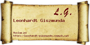 Leonhardt Giszmunda névjegykártya